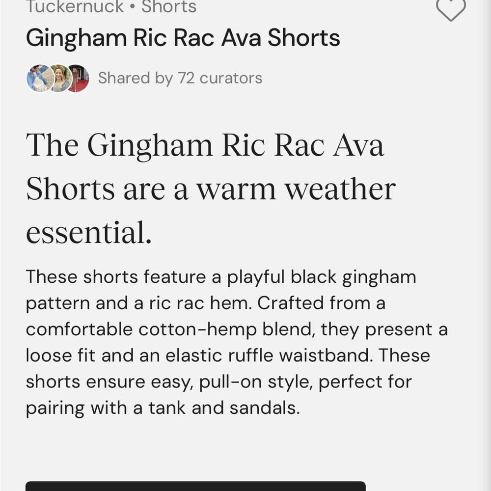 Tuckernuck Black and White Gingham Scallop-Hem Shorts - Picture 5 of 8